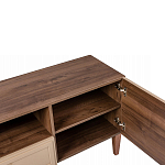 ТВ-тумба бежевая из массива бука с 2-мя дверками и ящиком Wenge Light варинант исполнения - 3 | Loft Concept в Ульяновске