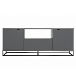 ТВ-тумба цвета графит с  2-мя дверцами и ящиком Strict Lines варинант исполнения - 2 | Loft Concept в Ульяновске