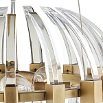 Люстра круглая с прозрачными элементами в форме полумесяца Crystal Crescent варинант исполнения - 1 | Loft Concept в Ульяновске