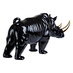 Статуэтка черный носорог с золотыми рогами Golden Horned Black Rhino варинант исполнения - 3 | Loft Concept в Ульяновске