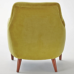 Кресло велюровое горчичного цвета Diaspro Mustard Armchair варинант исполнения - 2 | Loft Concept в Ульяновске