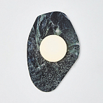 Бра с каменным основанием и плафоном из стекла в форме шара Shaw Marble Lighting варинант исполнения - 2 | Loft Concept в Ульяновске