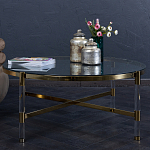 Кофейный столик со столешницей из стекла Crossy варинант исполнения - 6 | Loft Concept в Ульяновске