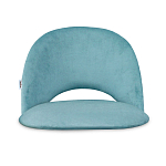 Барный стул со спинкой на 4-х деревянных ножках Голубой Велюр Ava Charm варинант исполнения - 2 | Loft Concept в Ульяновске