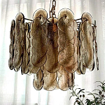 Люстра из круглых стеклянных элементов Vienna варинант исполнения - 3 | Loft Concept в Ульяновске