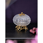 Конфетница из прозрачного рельефного стекла Eden Garden варинант исполнения - 5 | Loft Concept в Ульяновске