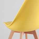 Стул с основой из пластика и мягким сиденьем Arvika Yellow варинант исполнения - 6 | Loft Concept в Ульяновске