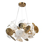 Люстра с белыми и золотистыми цветами Dahlia Flowers Lamp варинант исполнения - 3 | Loft Concept в Ульяновске