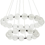 Светодиодная двухъярусная кольцевая люстра хром Crystal Globule Chandelier Chrome варинант исполнения - 1 | Loft Concept в Ульяновске