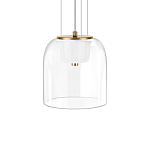 Подвесной светильник с цилиндрическим прозрачным стеклянным плафоном Grada Light варинант исполнения - 4 | Loft Concept в Ульяновске