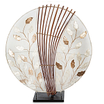 Настольная лампа из перламутра и дерева на подставке Indonesian Petal варинант исполнения - 3 | Loft Concept в Ульяновске