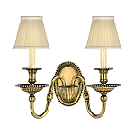 Бра с 2-мя бежевыми абажурами в классическом стиле Hinkley варинант исполнения - 1 | Loft Concept в Ульяновске