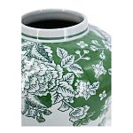 Ваза с зелеными цветочными и птичьими мотивами Vase Inspired by Nature варинант исполнения - 3 | Loft Concept в Ульяновске