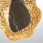 Бра с волнообразным стеклянным плафоном и вставкой из мрамора Liquid Stone варинант исполнения - 10 | Loft Concept в Ульяновске