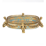 Чаша с орнаментом на ножках в виде бронзовых ангелов Eden Garden варинант исполнения - 1 | Loft Concept в Ульяновске