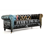 Диван в Лофт Честерфильд граффити из винтажной кожи GRAFFITI PARA Chesterfield варинант исполнения - 2 | Loft Concept в Ульяновске