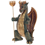 Подсвечник в виде дракона Dragon candlestick Green Brown варинант исполнения - 2 | Loft Concept в Ульяновске