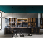 Кухонный гарнитур из дерева и камня с раздвижными дверцами OPERATING COLUMN 2.0 Dada Engenereed Kitchen варинант исполнения - 5 | Loft Concept в Ульяновске