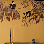 Обои с вышивкой ручной работы Étienne Original colourway on wool sateen варинант исполнения - 5 | Loft Concept в Ульяновске