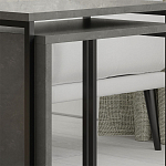 Комплект из 2-х приставных столов серого цвета из дерева ZIGOSH RETRO GREY варинант исполнения - 4 | Loft Concept в Ульяновске