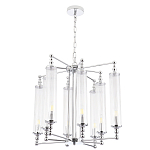 Люстра с 8-ю прозрачными цилиндрическими плафонами Jeanette варинант исполнения - 4 | Loft Concept в Ульяновске