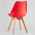 Стул с основой из пластика и мягким сиденьем Arvika Red варинант исполнения - 5 | Loft Concept в Ульяновске