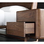 Прикроватный деревянный столик с 2-мя ящиками Moon Walnut Furniture варинант исполнения - 11 | Loft Concept в Ульяновске