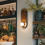 Бра с декором из плетеного бамбука Wicker Oval Lamp варинант исполнения - 3 | Loft Concept в Ульяновске