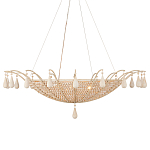 Люстра из деревянных бусин с подвесками в виде капель Wooden Beads варинант исполнения - 5 | Loft Concept в Ульяновске