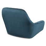 Барный стул со спинкой и подлокотниками на 4-х металлических ножках Douglas Rhombus Синий Велюр варинант исполнения - 3 | Loft Concept в Ульяновске