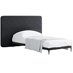 Кровать с большим мягким изголовьем Unity Grey Bed варинант исполнения - 7 | Loft Concept в Ульяновске