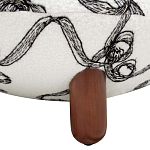 Кресло без подлокотников на деревянных ножках белое с вышивкой Sharp Armchair варинант исполнения - 4 | Loft Concept в Ульяновске