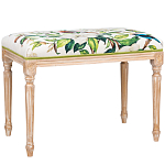 Банкетка из натурального бука золотистая с изображением птиц и цветов Blooming Bird варинант исполнения - 1 | Loft Concept в Ульяновске