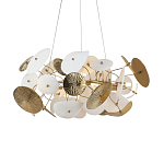 Люстра с белыми и золотистыми цветами Dahlia Flowers Lamp варинант исполнения - 2 | Loft Concept в Ульяновске