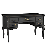 Стол рабочий черный из массива бука с 5-ю ящиками Black Provence варинант исполнения - 1 | Loft Concept в Ульяновске