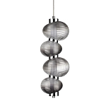 Подвесной светильник с 4-мя рифлеными стеклянными шарами Marcelh Light варинант исполнения - 1 | Loft Concept в Ульяновске