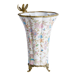 Ваза из фарфора с бронзвой стрекозой  Paradise Dragonfly варинант исполнения - 2 | Loft Concept в Ульяновске