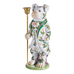 Подсвечник в виде собачки из фарфора с бронзовыми элементами Eden Garden варинант исполнения - 2 | Loft Concept в Ульяновске