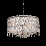 Люстра круглая с хрустальными подвесками на серебряном каркасе Roul Crystal Light варинант исполнения - 2 | Loft Concept в Ульяновске