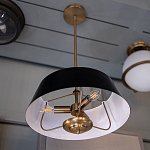 Подвесной светильник с конусовидным металлическим абажуром черного цвета Kichler варинант исполнения - 9 | Loft Concept в Ульяновске