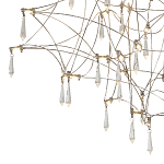 Потолочный светильник с тонким металлическим каркасом цвета хром Quasar варинант исполнения - 3 | Loft Concept в Ульяновске