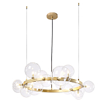 Люстра круглая подвесная с 15-ю прозрачными шарообразными плафонами из стекла Iona chandelier варинант исполнения - 2 | Loft Concept в Ульяновске