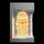 Встраиваемый в стену гипсовый светильник под покраску с колоннами и арками в античном стиле Antiquity Athena варинант исполнения - 9 | Loft Concept в Ульяновске