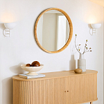 Зеркало круглое в раме из ротанга Wickerwork варинант исполнения - 4 | Loft Concept в Ульяновске