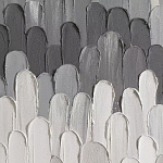 Панно декоративное с ручной росписью Gray Strokes варинант исполнения - 2 | Loft Concept в Ульяновске