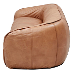 Трехместный диван с кожаной обивкой коричневый Coste Leather Sofa варинант исполнения - 4 | Loft Concept в Ульяновске