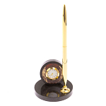 Часы настольные с ручкой из натурального камня Stone Clock варинант исполнения - 6 | Loft Concept в Ульяновске