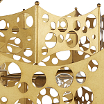 Люстра фигурная золотого цвета Corrugated Panels варинант исполнения - 3 | Loft Concept в Ульяновске