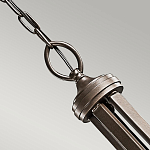 Люстра с белыми тканевыми абажурами в прозрачных стеклянных цилиндрах Kichler варинант исполнения - 19 | Loft Concept в Ульяновске