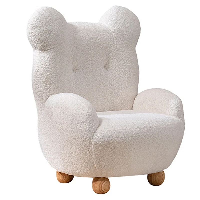 Кресло мягкое для детской Мишка Velvet Armchair Bear Белый Древесина Кресло мягкое для детской Мишка Velvet Armchair Bear Белый Древесина в Ульяновске | Loft Concept